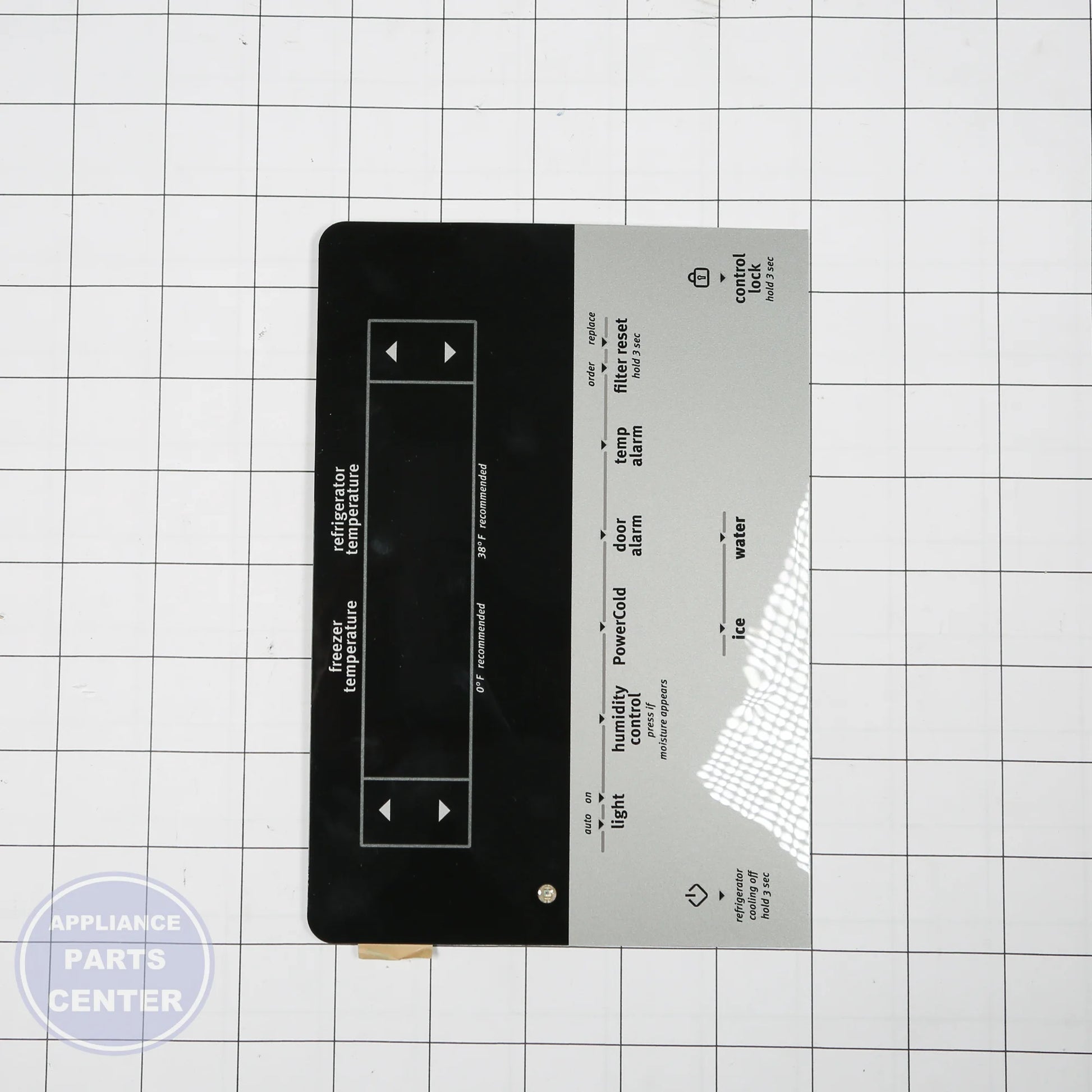 OVERLAY W10731568 - Side view with precise touchpad specs