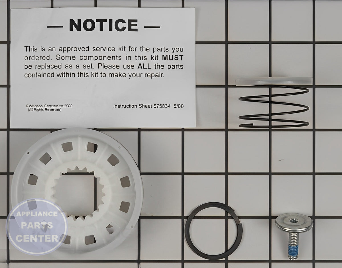 WHIRLPOOL SLIDER W10734521 - Side view with precise Transmission, Brake & Clutch functionalities
