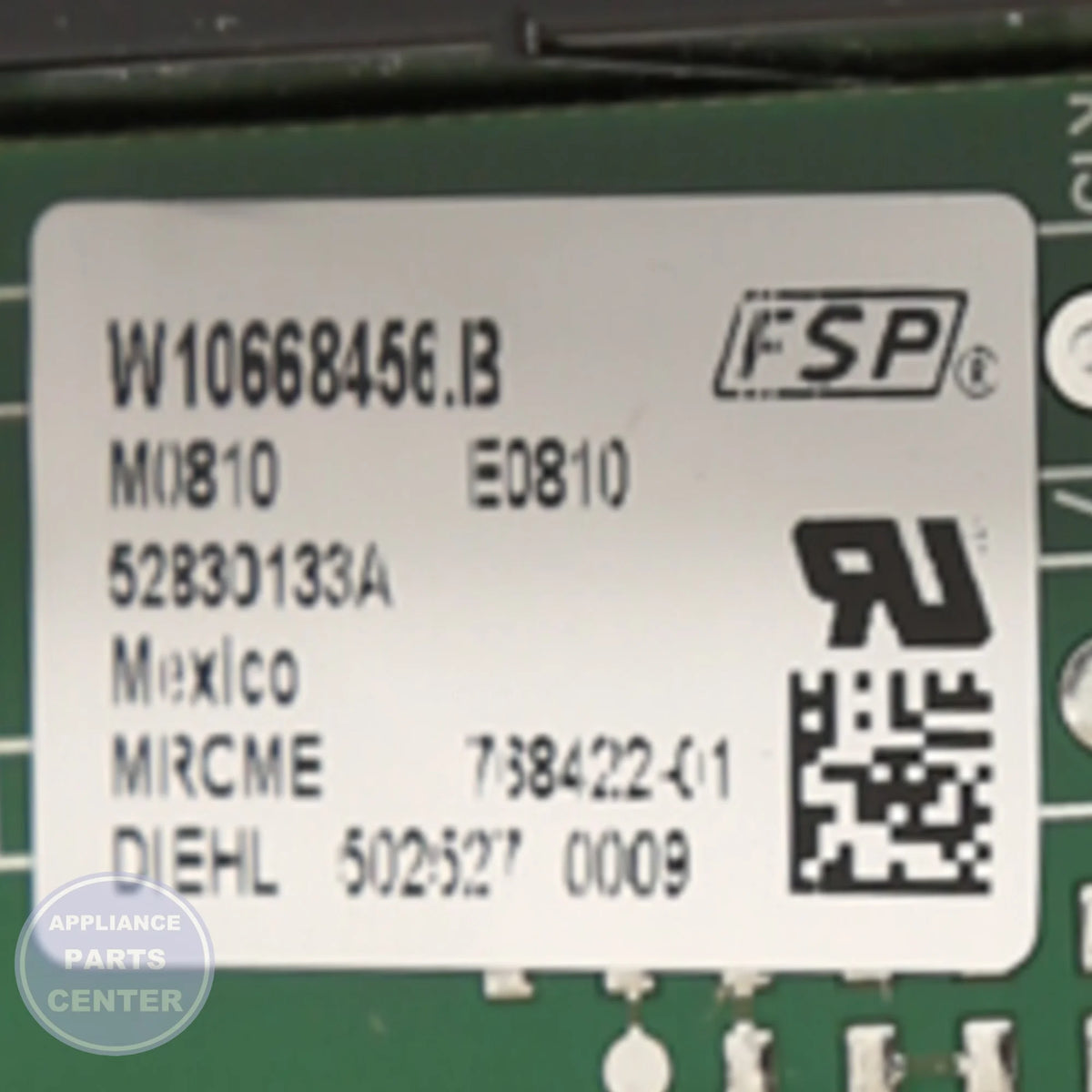 Whirlpool CNTRL-ELEC W10741612 - Main view showing precise control for Whirlpool, Maytag, KitchenAid