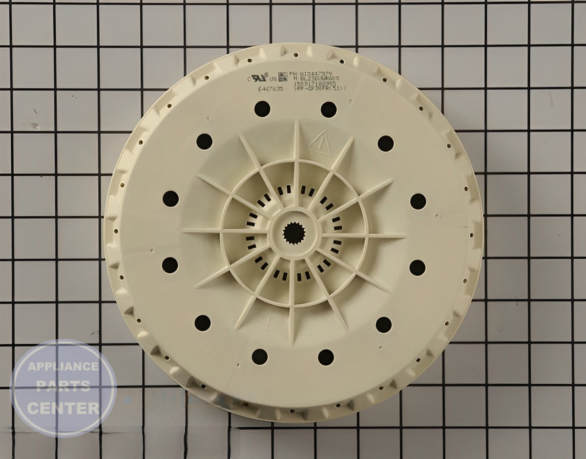 WHIRLPOOL ROTOR ASSEMBLY W10754161 - Side view with motor dimensions