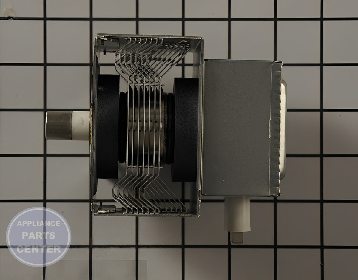 WHIRLPOOL MICROWAVE OVEN MAGNETRON W10754299 - Detailed view of diode, magnetron & resistor