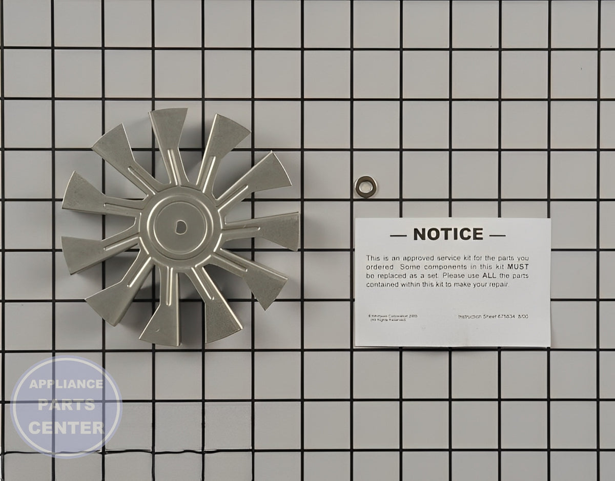 Fan Blade W10758272 - Detailed view of blower wheel technical details
