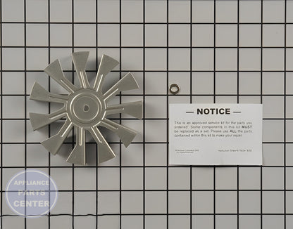 Fan Blade W10758272 - Detailed view of blower wheel technical details