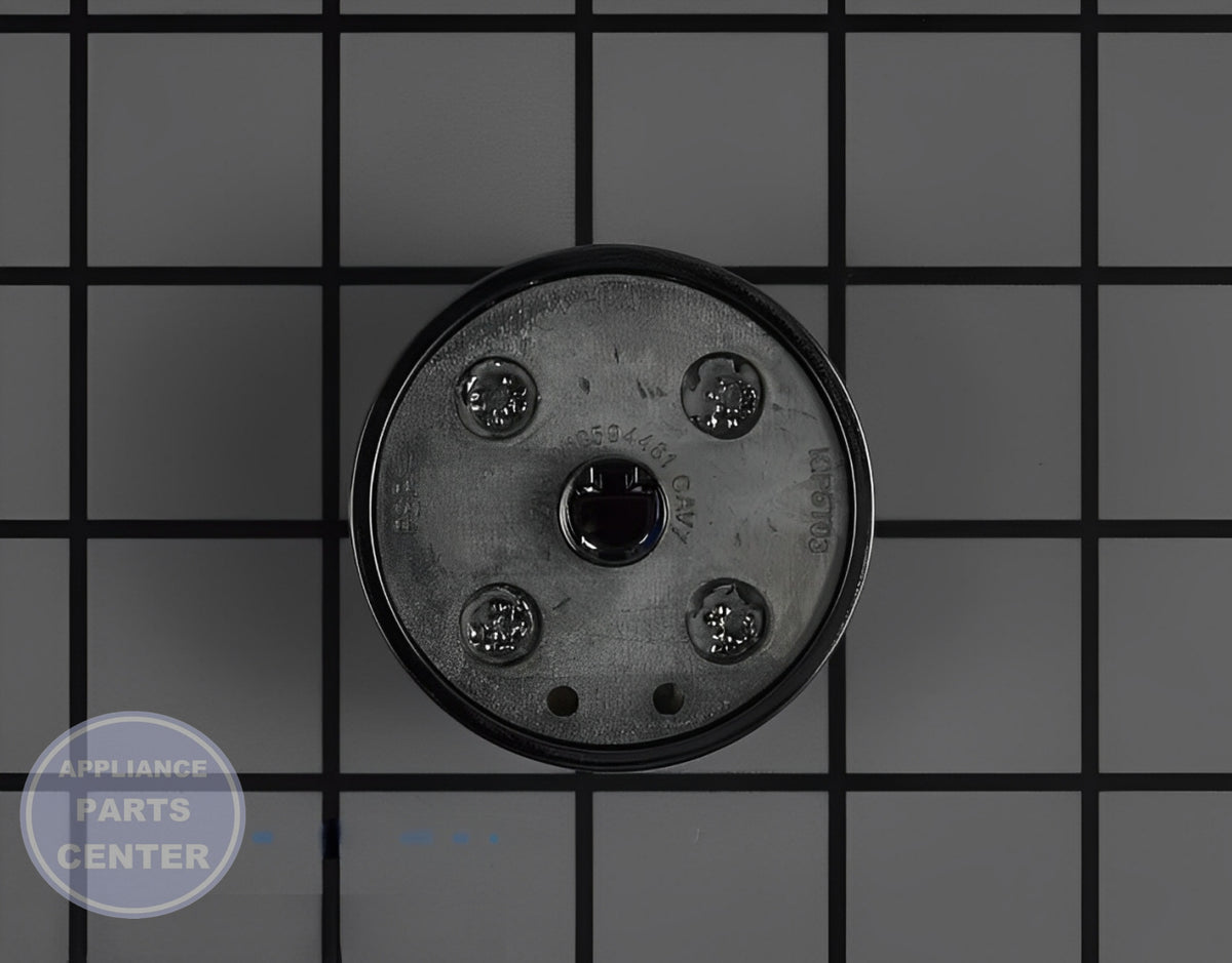 WHIRLPOOL RANGE BURNER CONTROL KNOB STAINLESS (W10766544) - Side view with durable construction and ergonomic design
