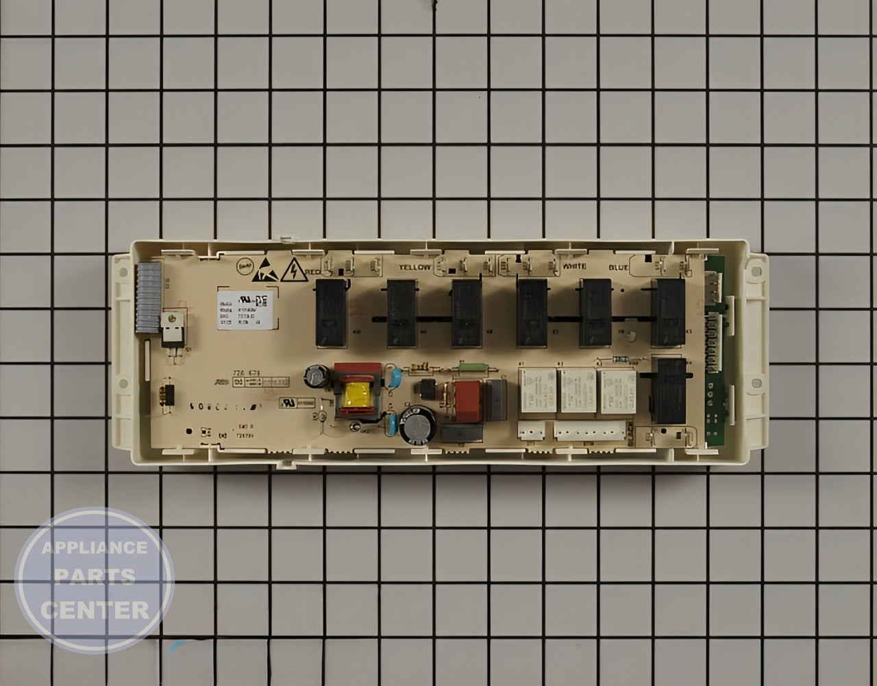 Oven Control Board W10769079 - Detailed view of the circuit board and timer specifications