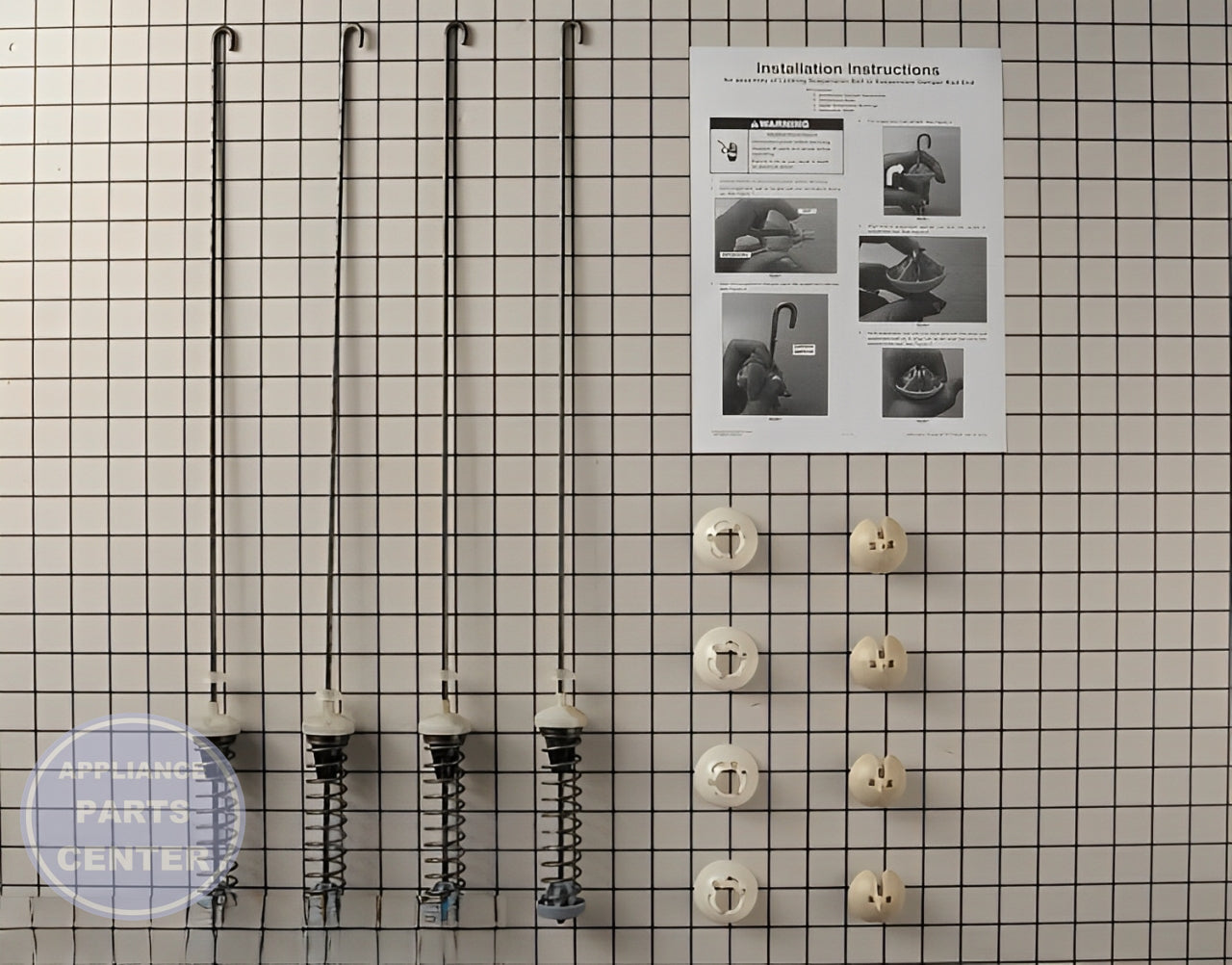WHIRLPOOL SUSPENSION W10780044 - Main view showing shock absorption for specific models
