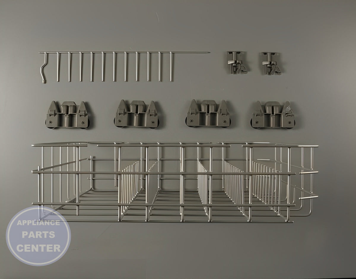 Whirlpool Lower Dishrack Assembly W10780925 - Main view showing sturdy design for Whirlpool and Kenmore models