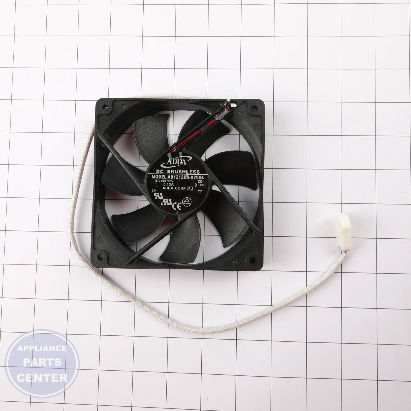 FAN W10792631 - Side view with precise specifications