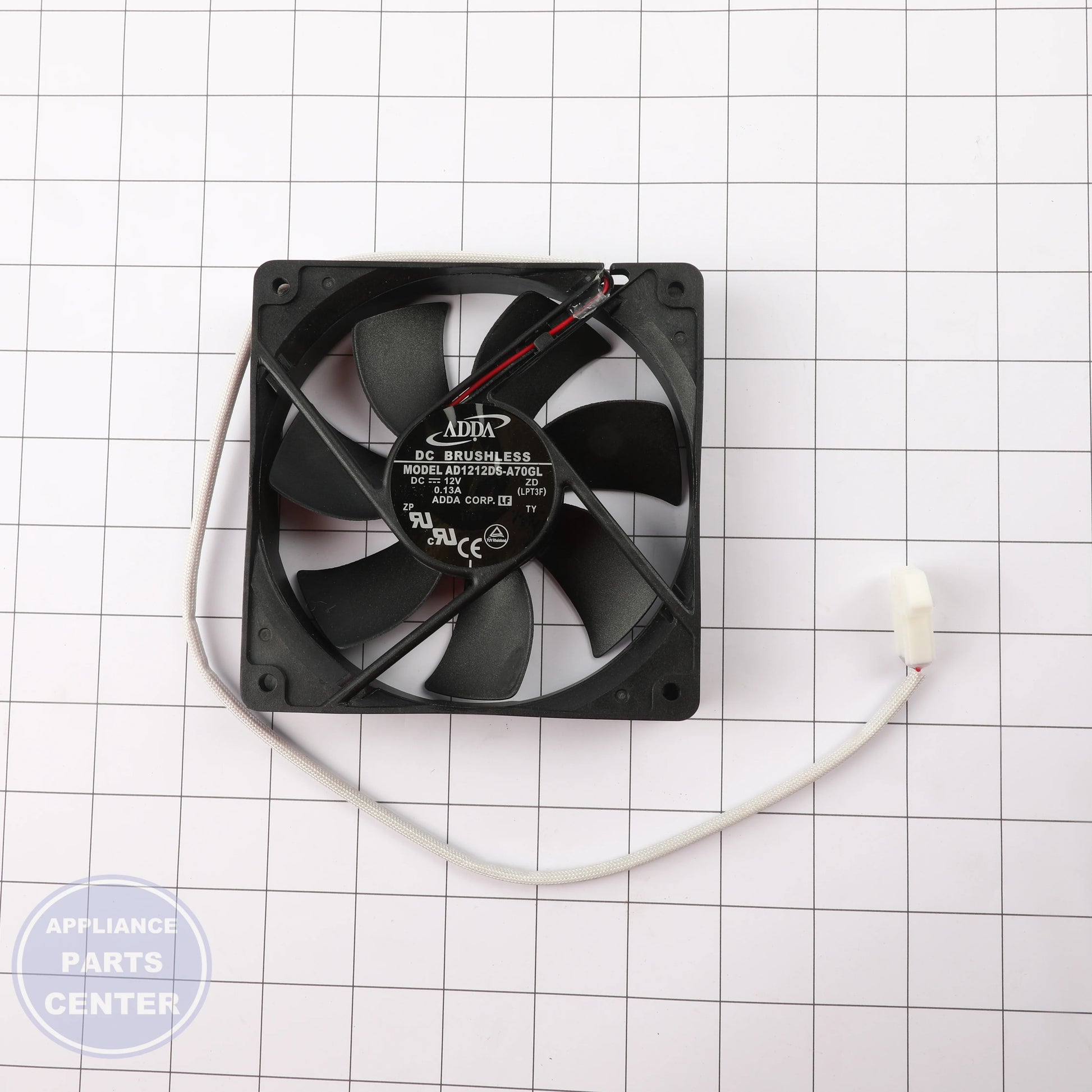 FAN W10792631 - Side view with precise specifications