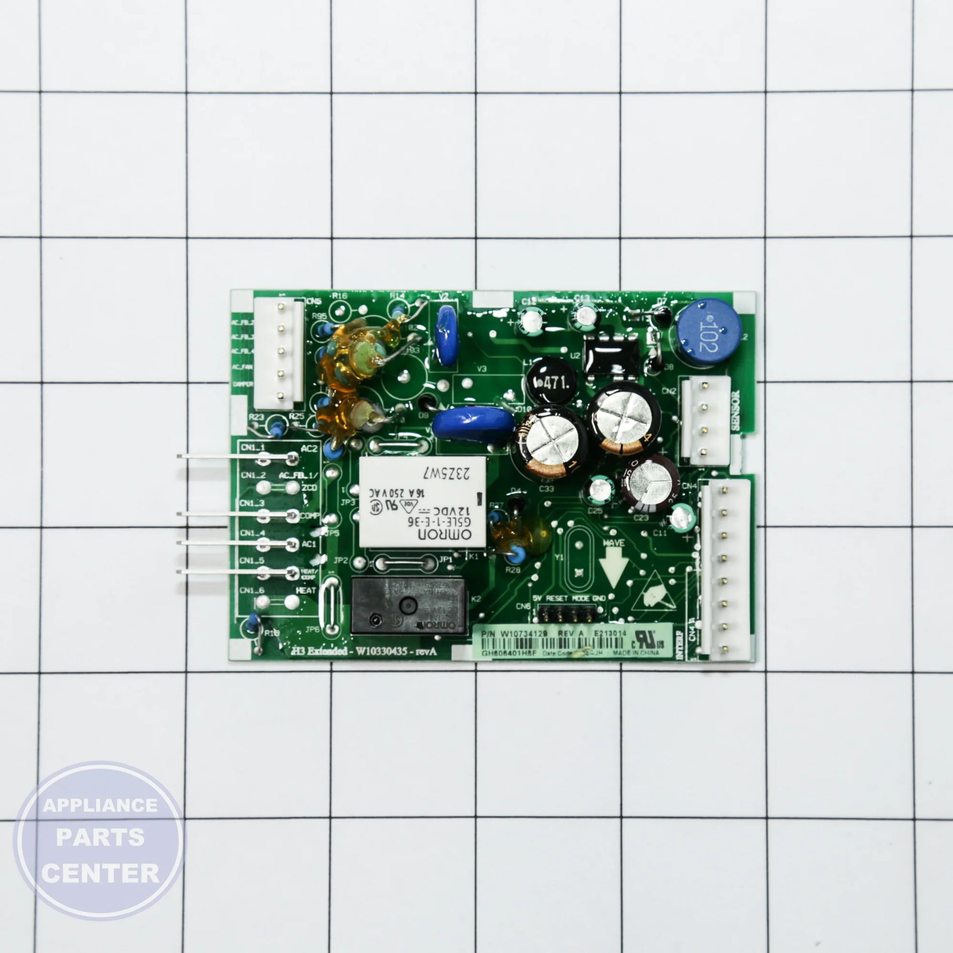 CNTRL-ELEC W10802061 - Detailed view of circuit board & timer functions