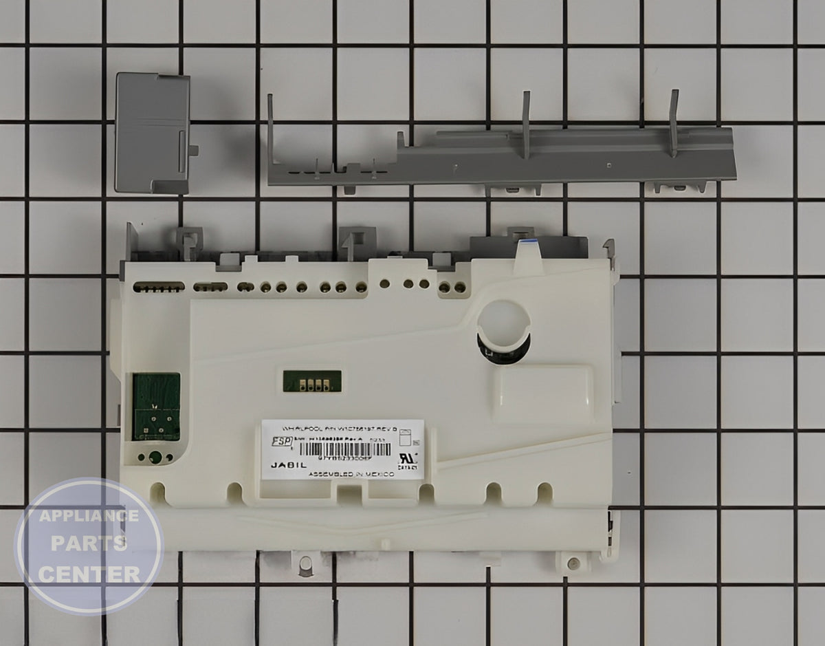 WHIRLPOOL DISHWASHER ELECTRONIC CONTROL BOARD W10804111 - Detailed view of timer settings and control features