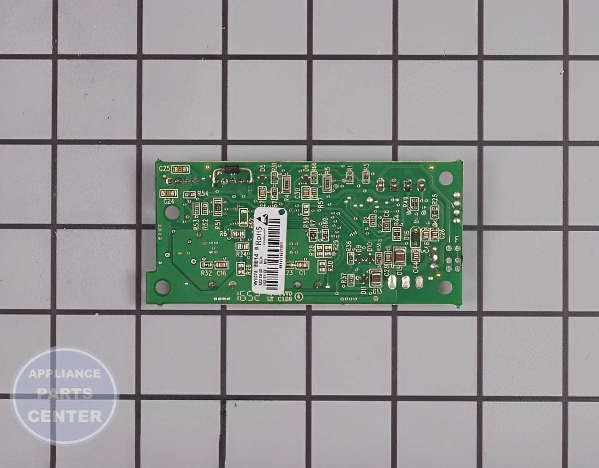 WHIRLPOOL REFRIGERATOR ELECTRONIC CONTROL BOARD W10804160 - Detailed view of circuit board and timer functions