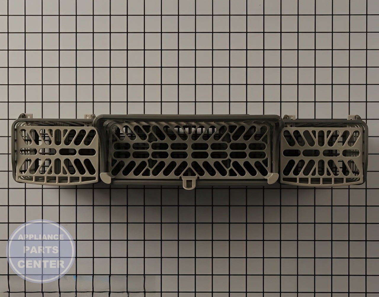 WHIRLPOOL DISHWASHER SILVERWARE BASKET W10807920 - Main view showing silverware capacity for various dishwasher models