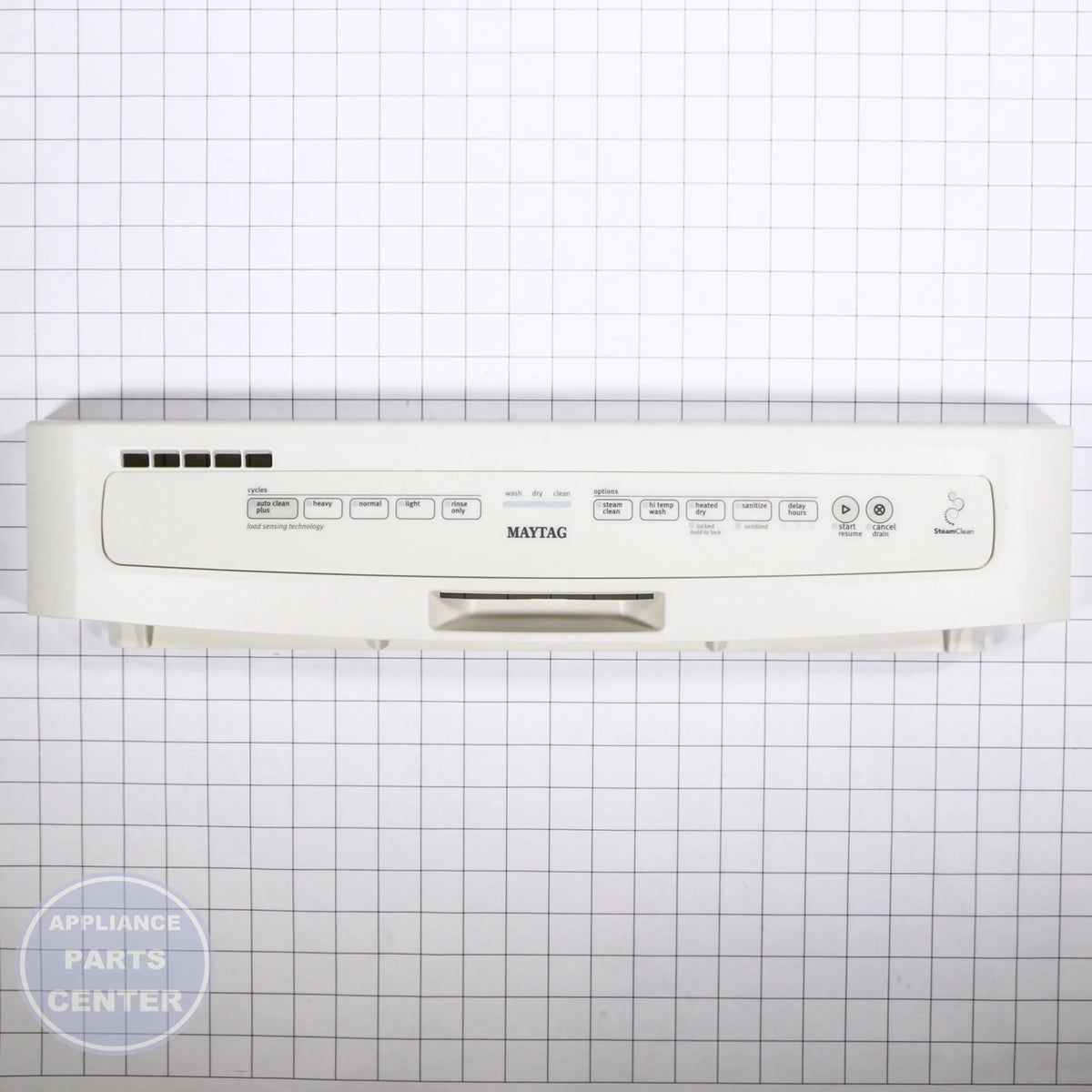 PANEL-CNTL W10811150 - Side view with precise measurements