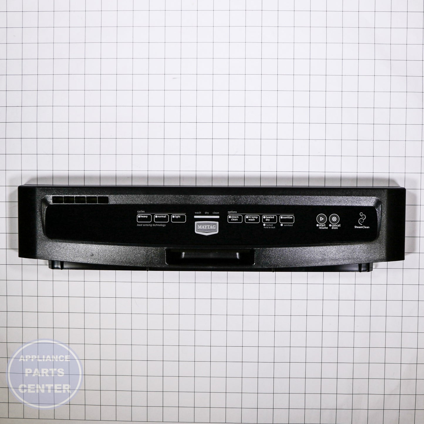 PANEL-CNTL W10811157 - Side view with precise measurements