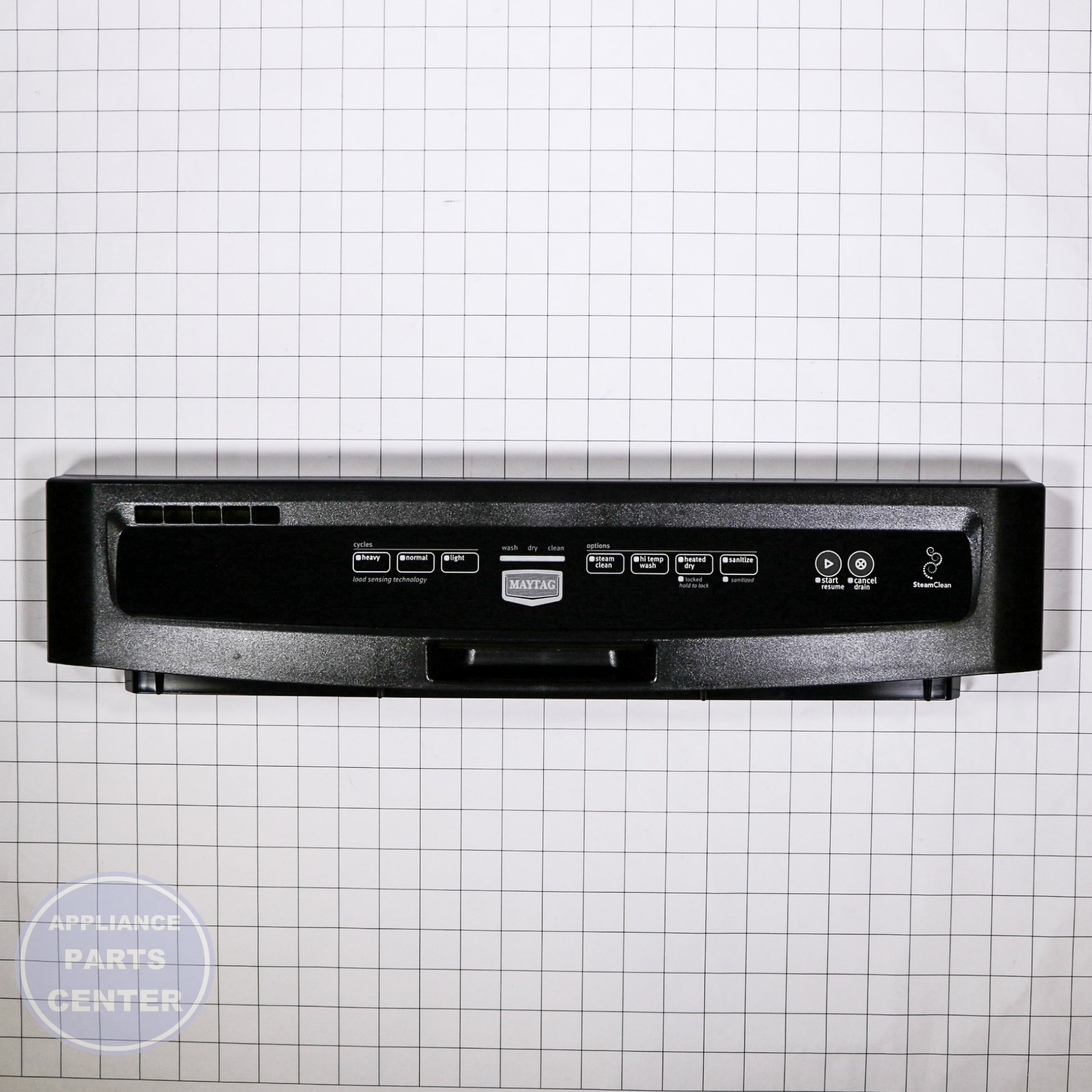 PANEL-CNTL W10811157 - Side view with precise measurements