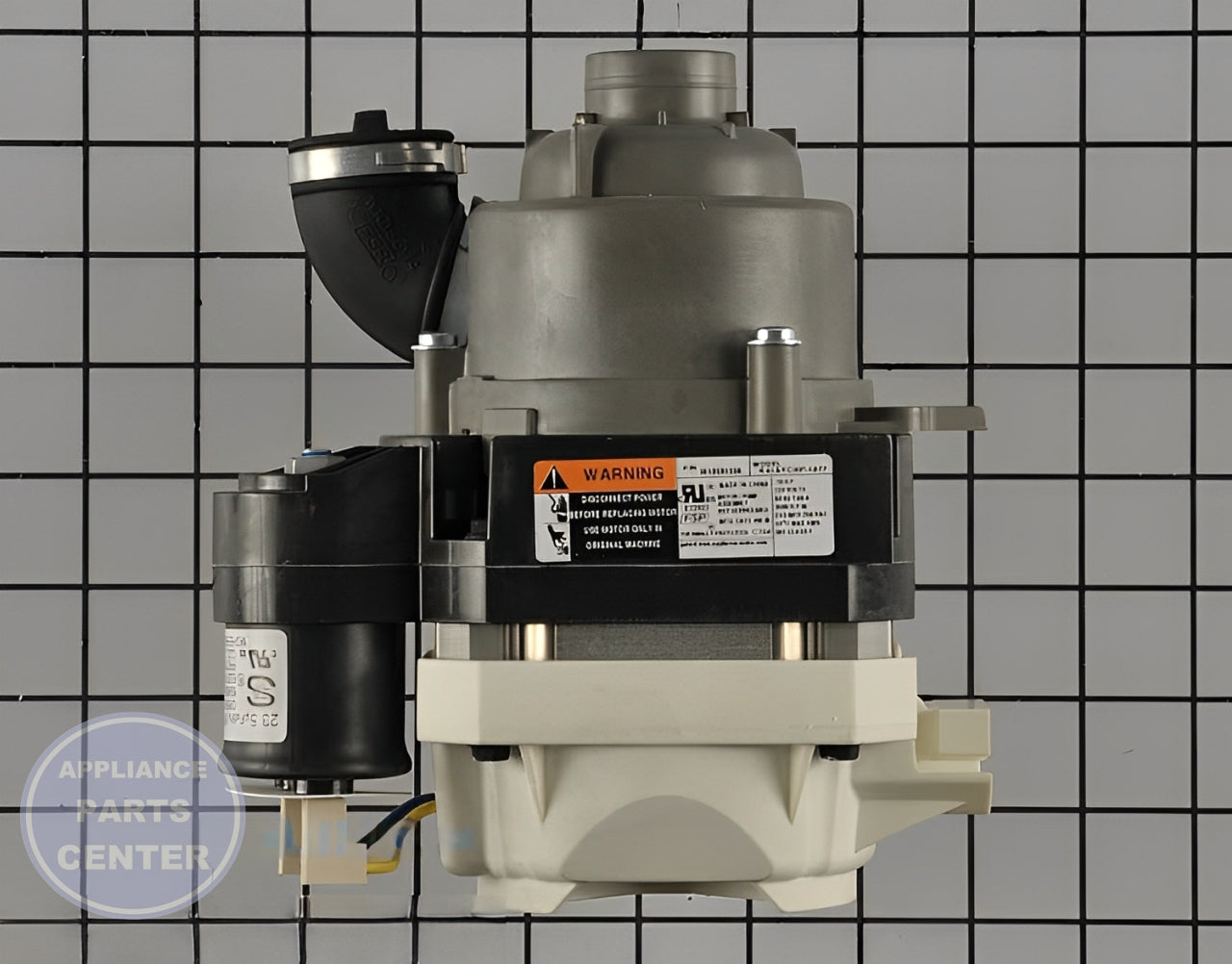 WHIRLPOOL CIRCULATION PUMP W10815709 - Main view showing powerful water circulation for WPL Dishwashers