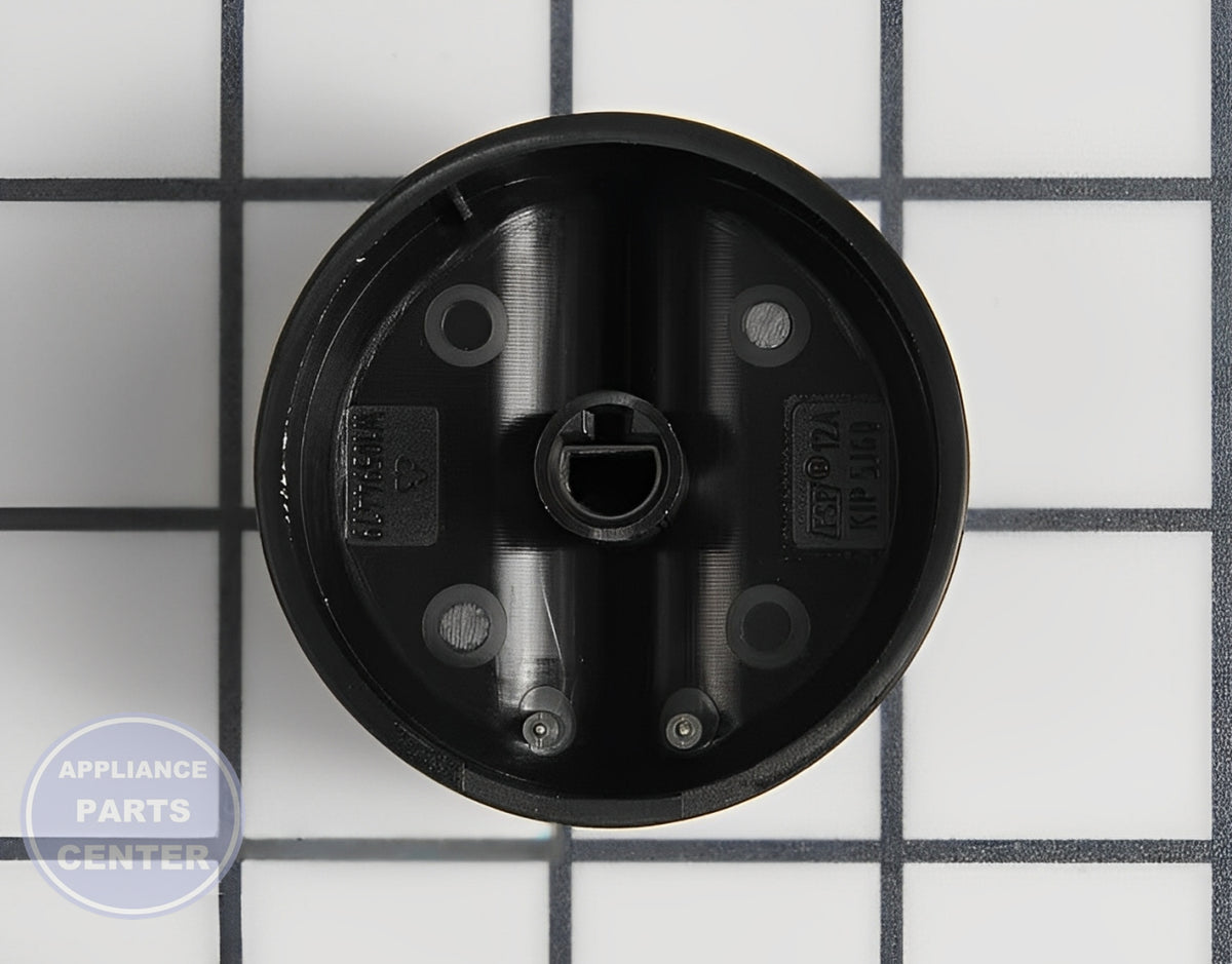 Knob W10819917 - Side view with 2.5 inches diameter specs