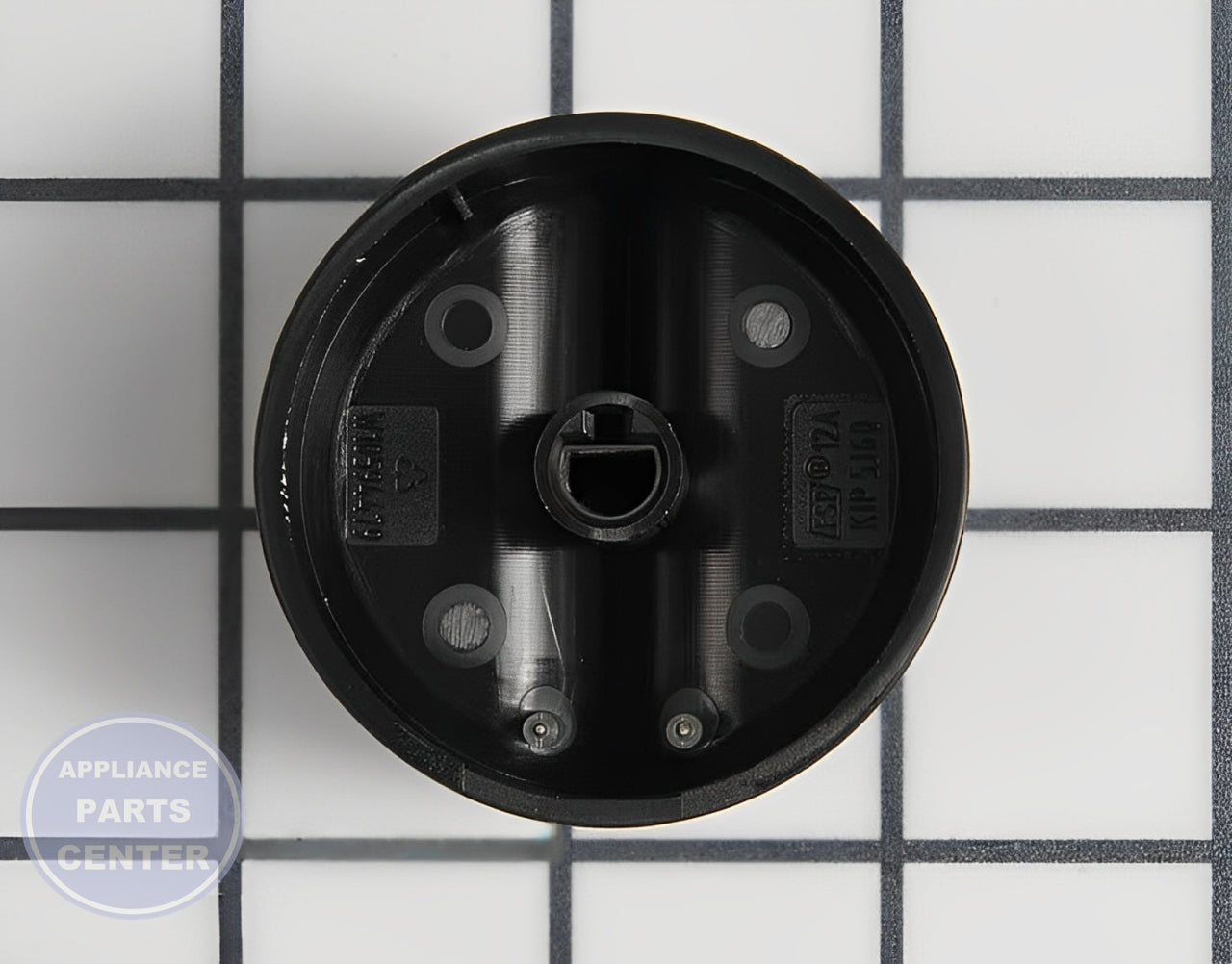 Knob W10819917 - Side view with 2.5 inches diameter specs