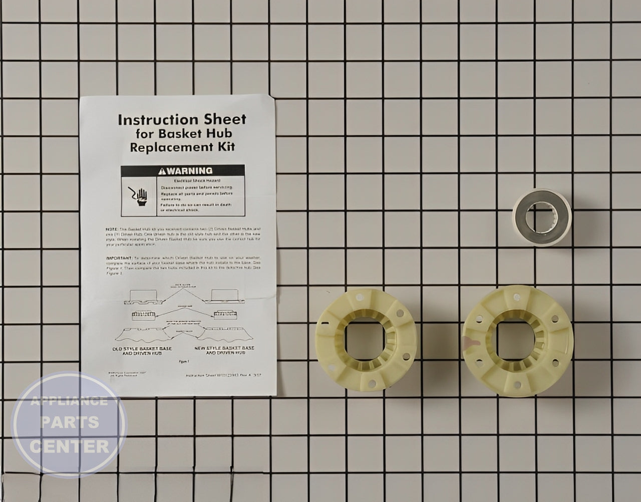 WHIRLPOOL Washing Machine Basket Drive Hub Kit W10820039 - Side view with precise measurements for optimal fit