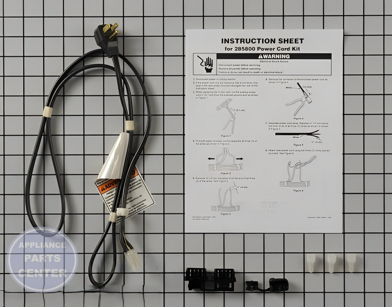 Amana Power Cord W10820044 - Main view showing durable material for Amana, Maytag, Whirlpool models
