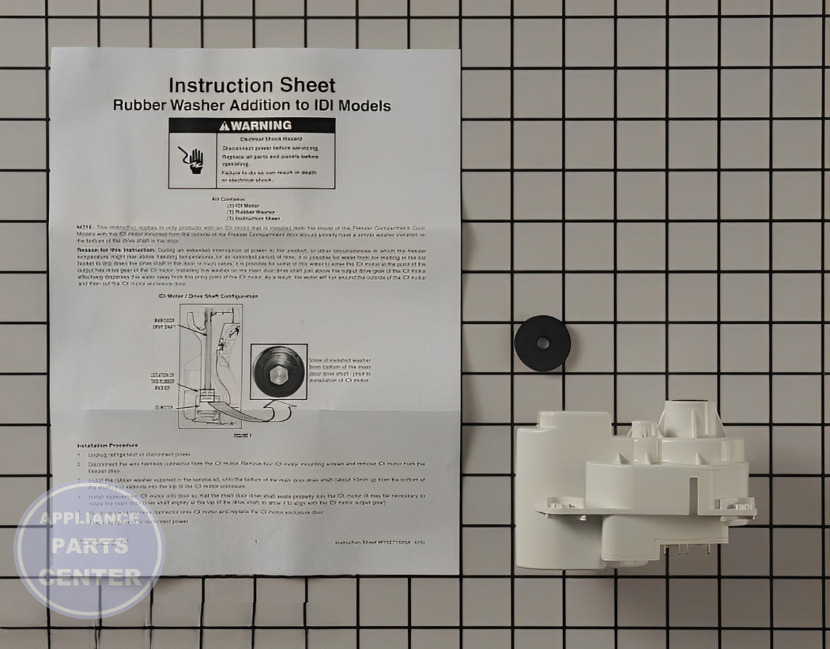 Dishwasher Dispenser Motor W10822606 - Side view with 20 lbs support capacity