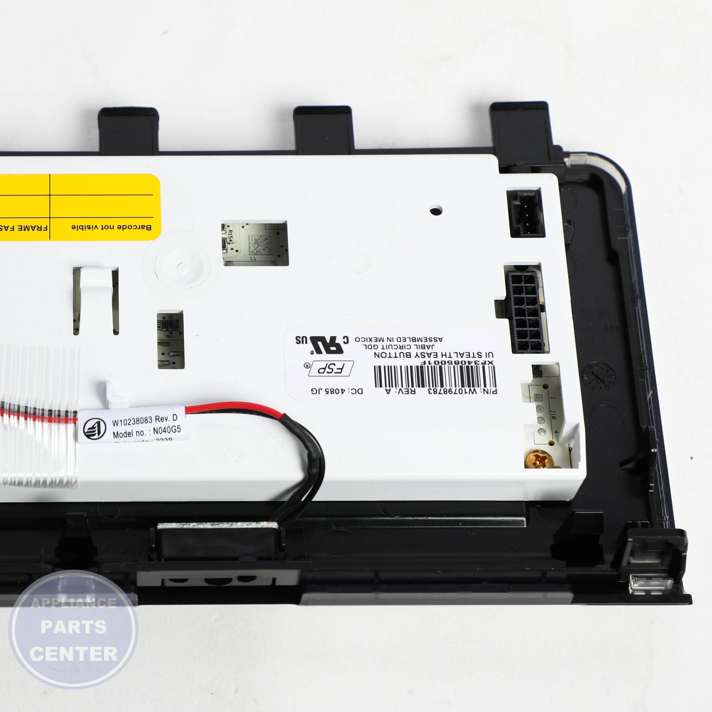 WPL CNTRL-ELEC W10822639 - Installation in WPL Refrigerator showcasing key mounting points