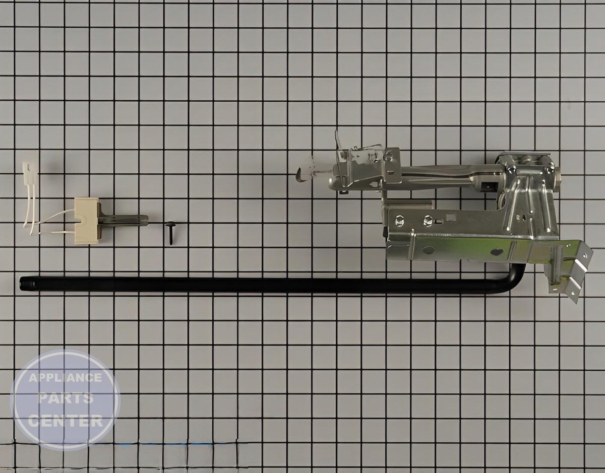 WHIRLPOOL W10823508 Gas Burner - Detailed view of gas burner & control valve