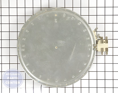 Radiant Surface Element W10823694 - Side view with dimensions for precise fit