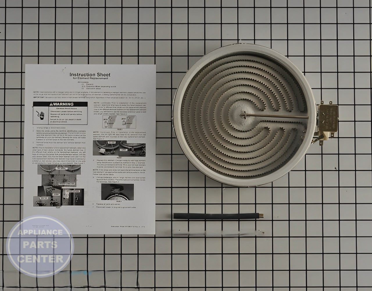 WHIRLPOOL RADIANT SURFACE ELEMENT W10823715 - Main view showing efficient heating for WPL models