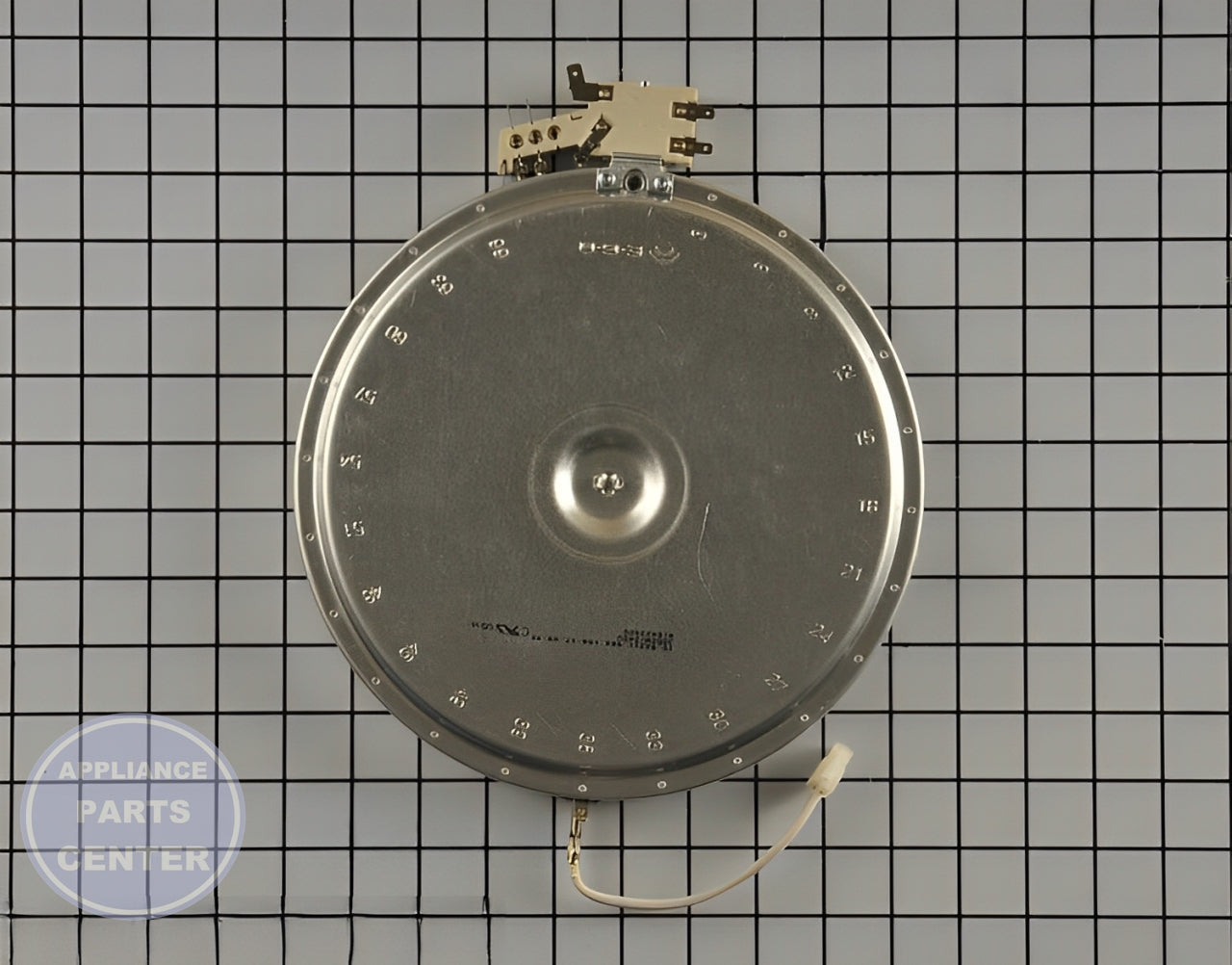 Radiant Surface Element W10823722 - Side view with 10-inch diameter specs