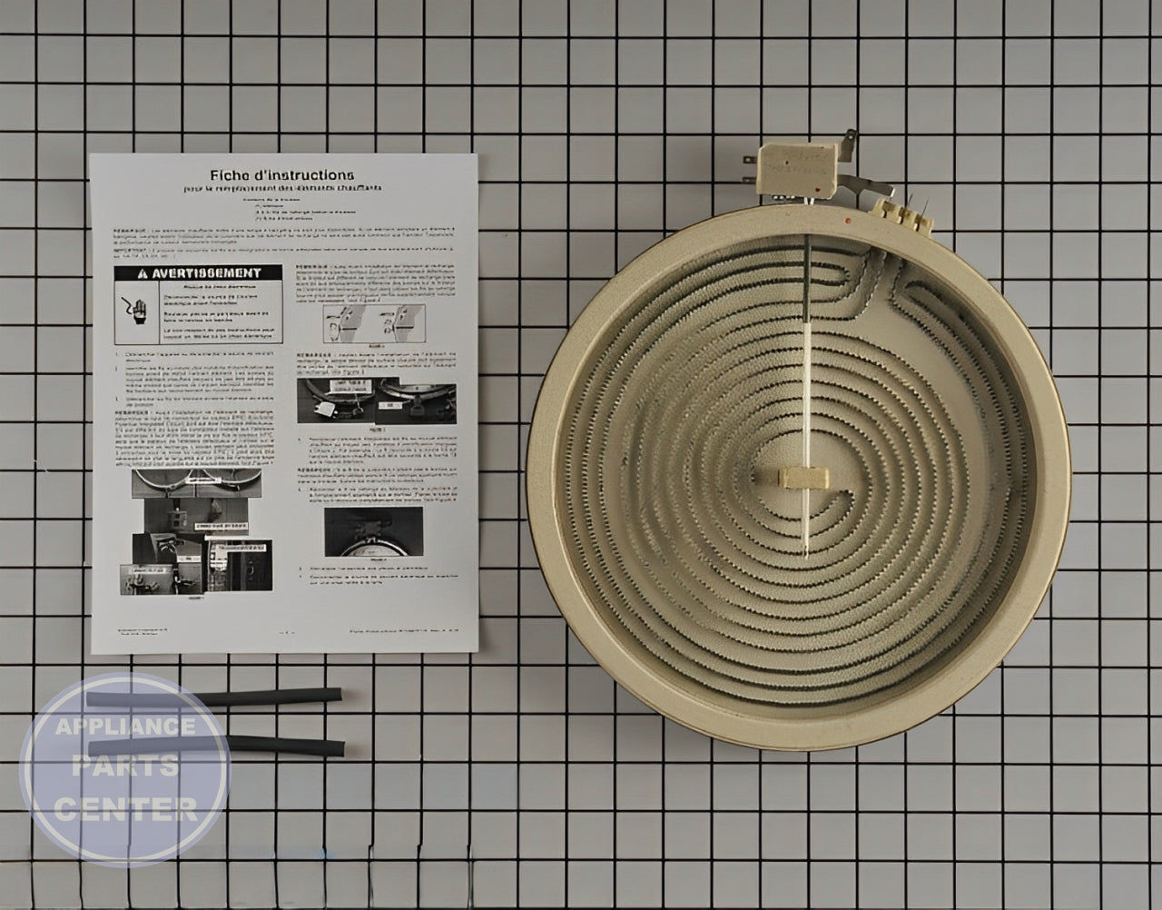 Whirlpool Surface Element Right Front W10823727 - Main view showing efficient heating for specific Whirlpool models