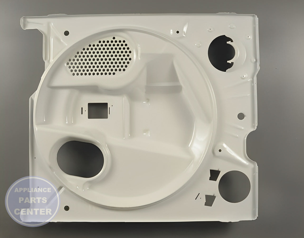 Amana Whirlpool Rear Panel W10828431 - Main view showing sturdy design for various dryer models