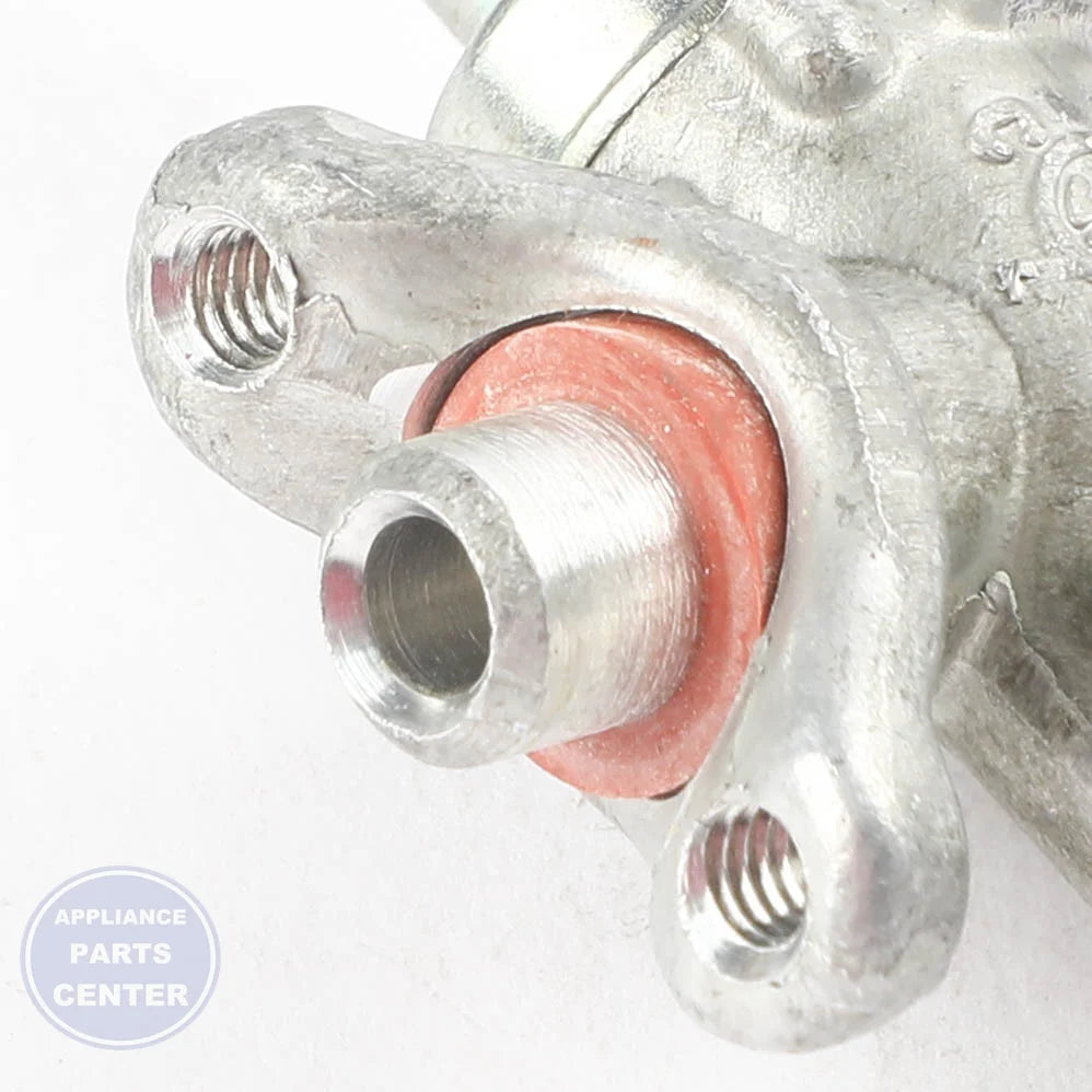 VALVE-BRNR W10831591 - Side view with precise measurements and specifications