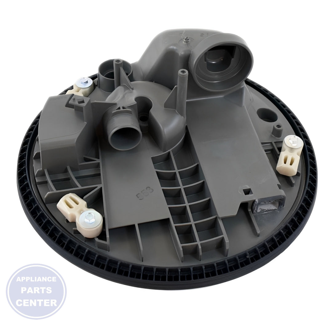 WHIRLPOOL SUMP W10832796 - Main view showing water flow mechanism for various WHIRLPOOL models