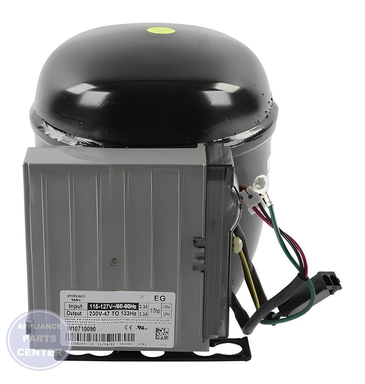 Whirlpool Refrigerator Compressor W10832994 - Installation in specific model showing key mounting points