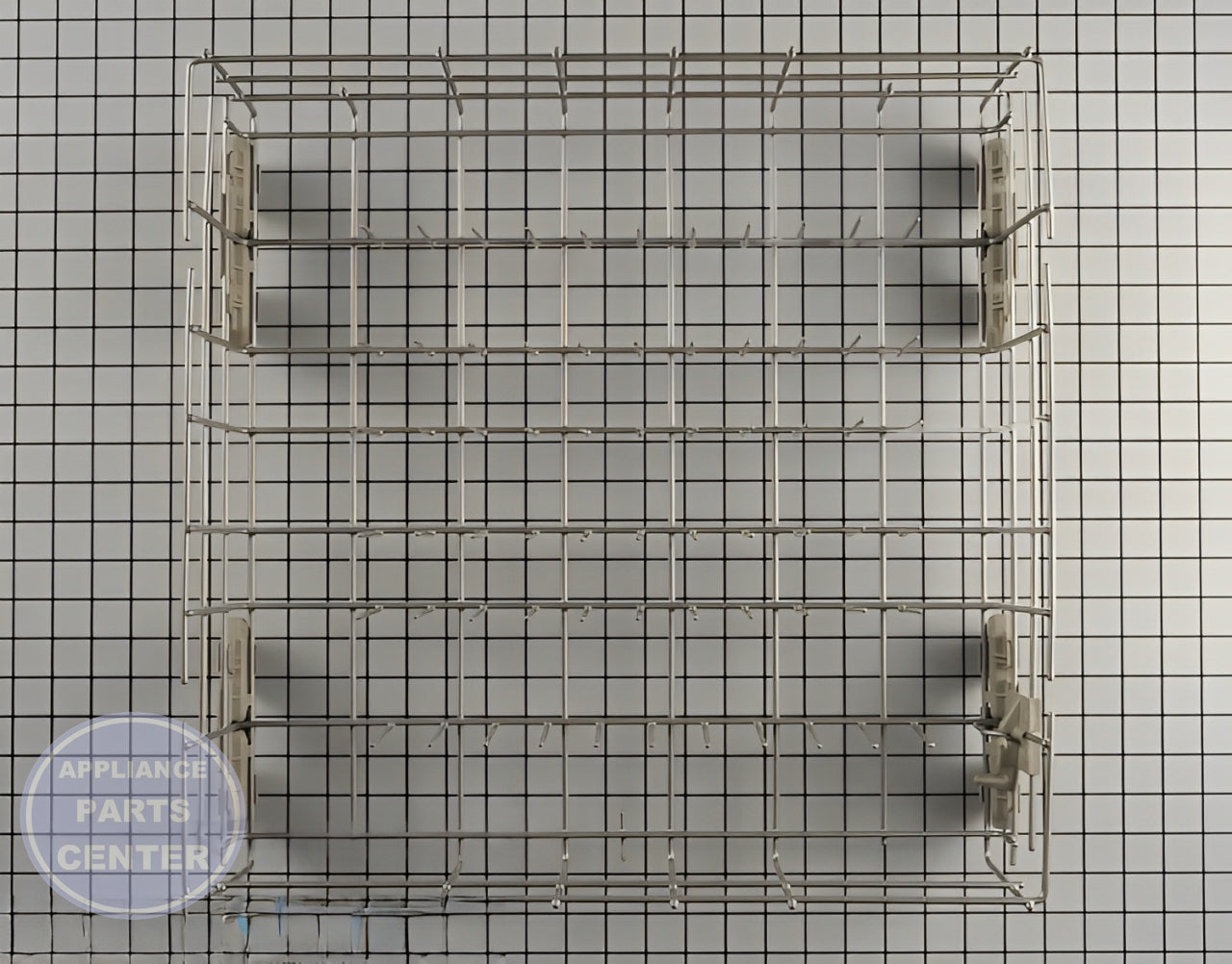 WHIRLPOOL DISHWASHER DISHRACK W10833650 - Main view showing secure dish holding for multiple models