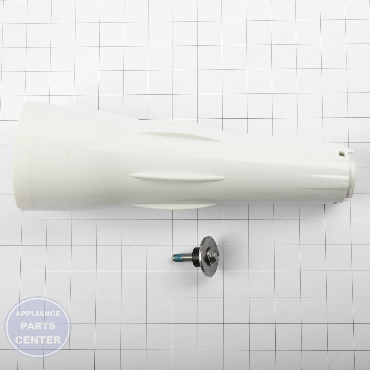 AGITATOR W10836434 - Side view with precise measurements
