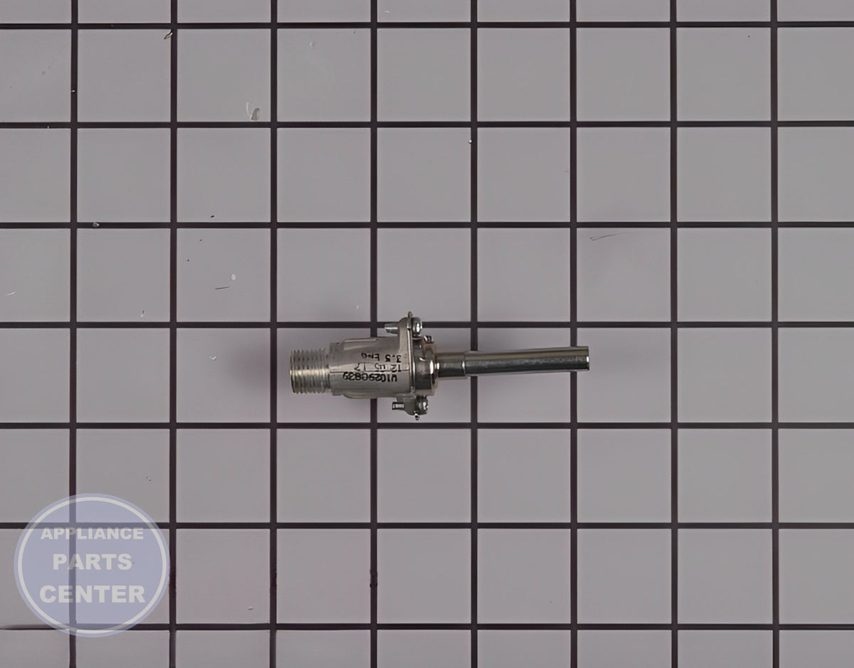 WHIRLPOOL VALVE BURNER W10836481 - Side view with precise measurements