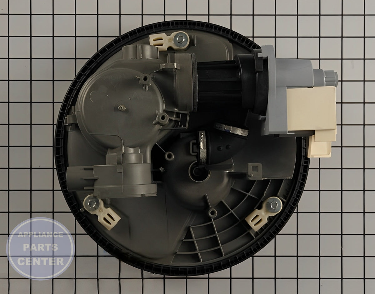 Whirlpool Dishwasher Pump and Motor W10837026 - Main view showing efficient water circulation for WPL Dishwashers