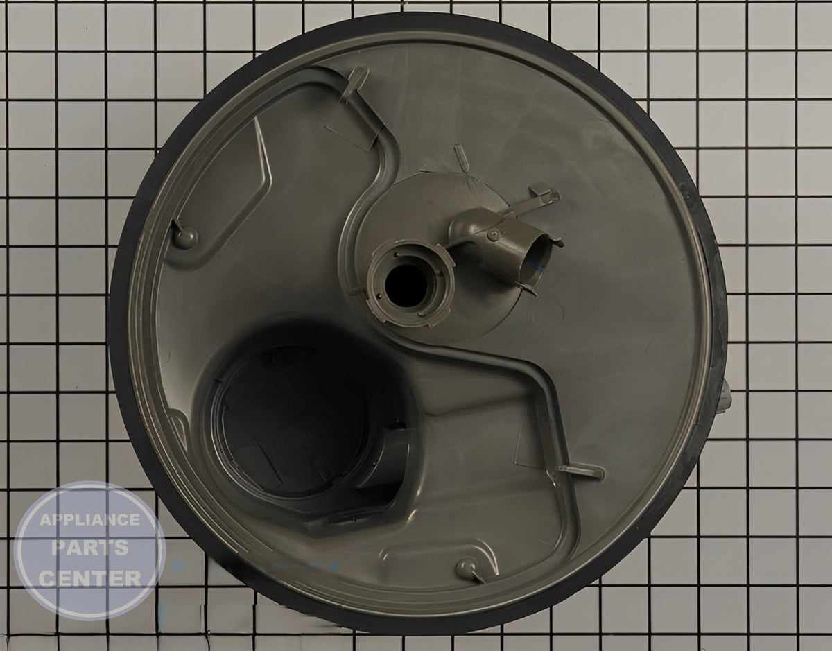 WHIRLPOOL DISHWASHER PUMP AND MOTOR W10837026 - Side view with precise measurements