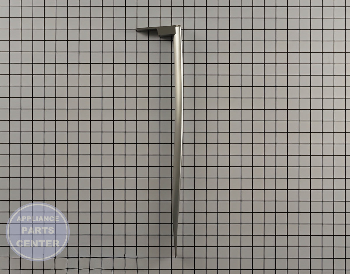 WHIRLPOOL REFRIGERATOR STAINLESS STEEL DOOR HANDLE W10837029 - Side view with 15 lbs weight capacity