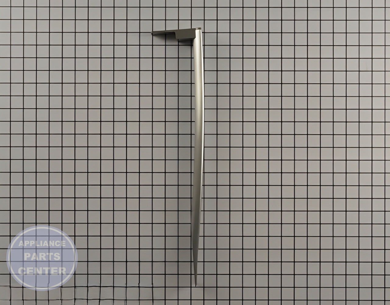 WHIRLPOOL REFRIGERATOR STAINLESS STEEL DOOR HANDLE W10837029 - Side view with 15 lbs weight capacity
