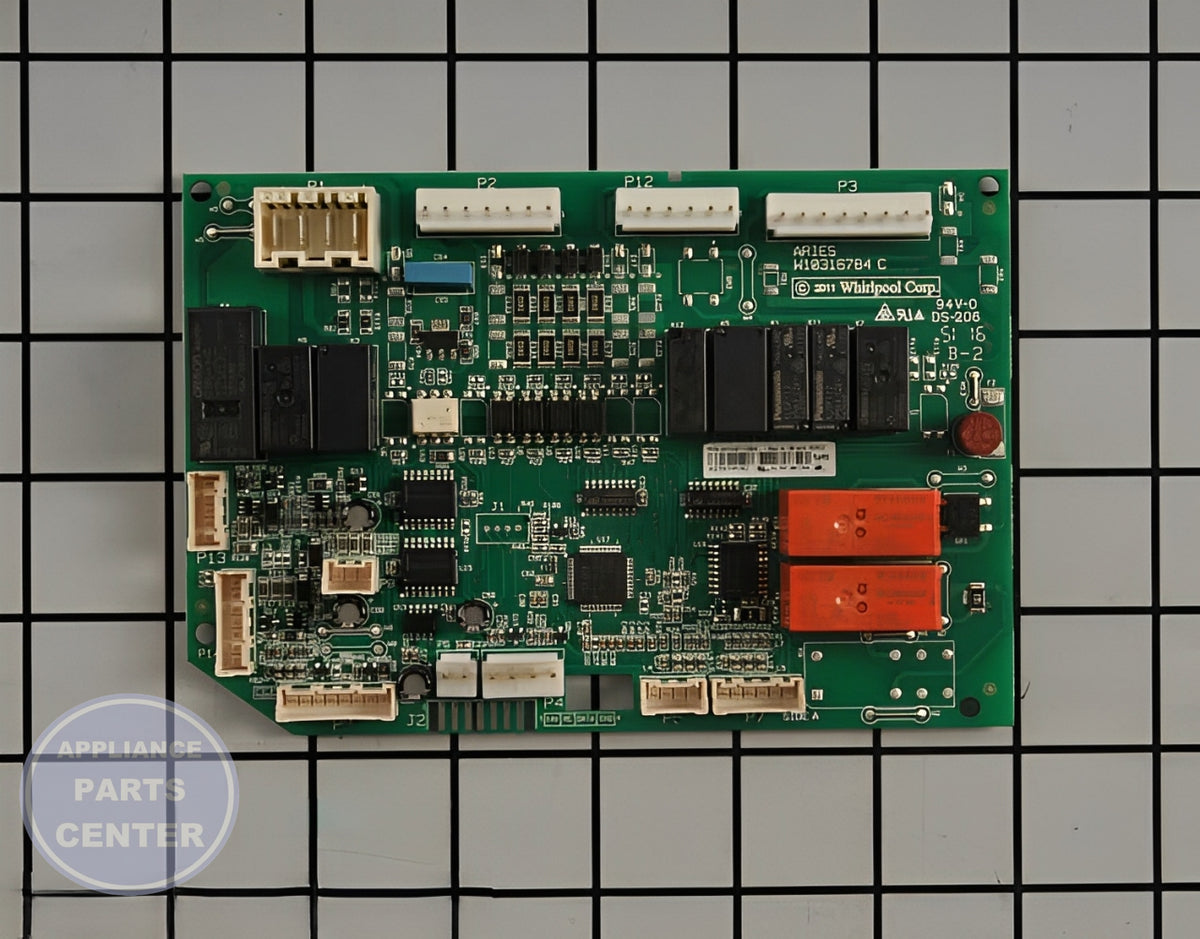 WHIRLPOOL REFRIGERATOR ELECTRONIC CONTROL BOARD W10843055 - Main view showing energy-efficient operation for WPL models