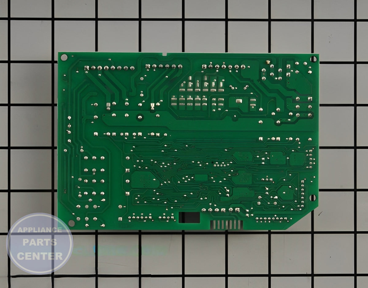 WHIRLPOOL REFRIGERATOR ELECTRONIC CONTROL BOARD W10843055 - Detailed view of circuit board and timer features