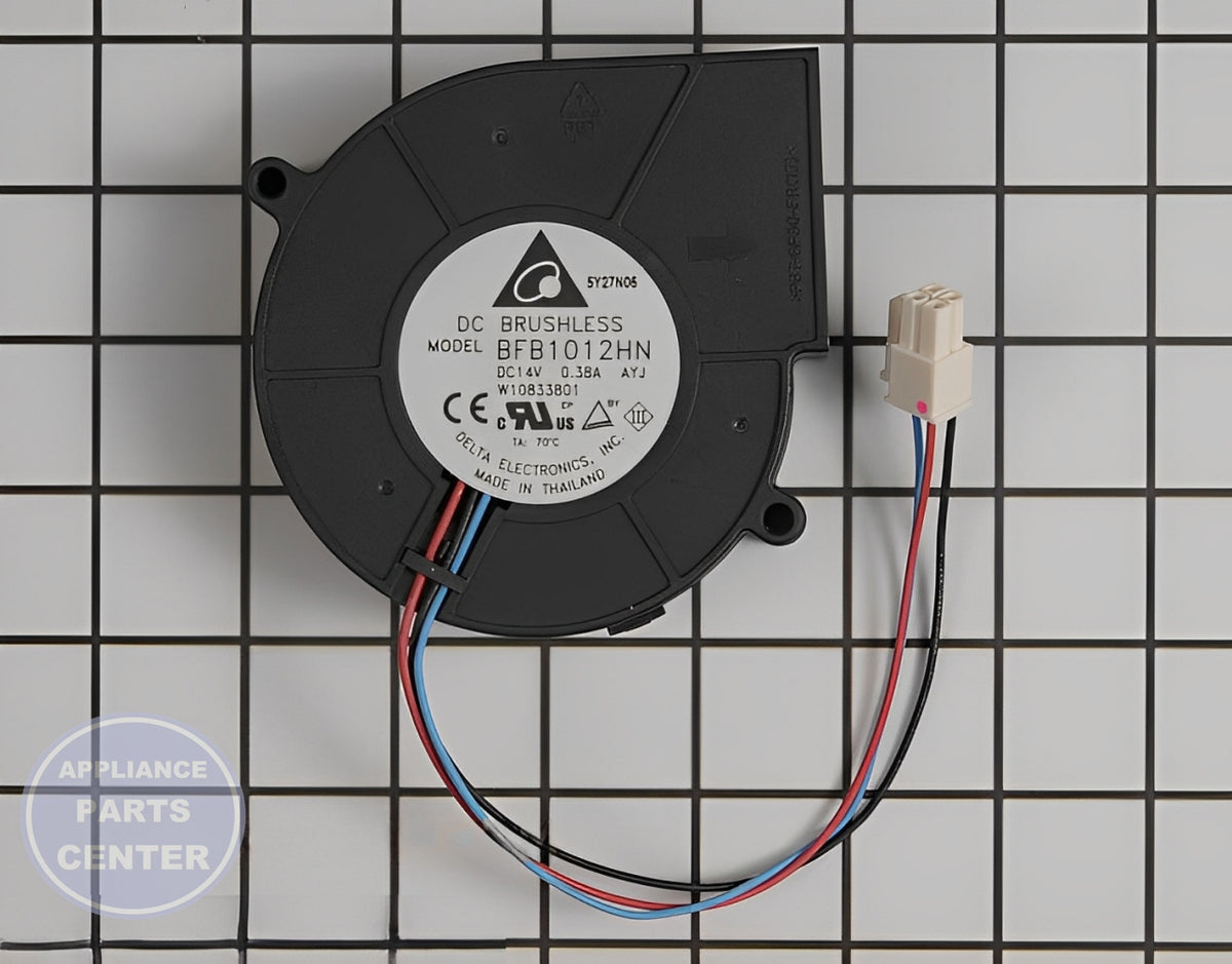 WHIRLPOOL FAN MOTOR W10846539 - Main view showing efficient cooling for specific models