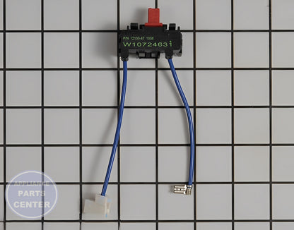 WHIRLPOOL SWITCH W10847984 - Main view showing compatibility with WPL Dryer models