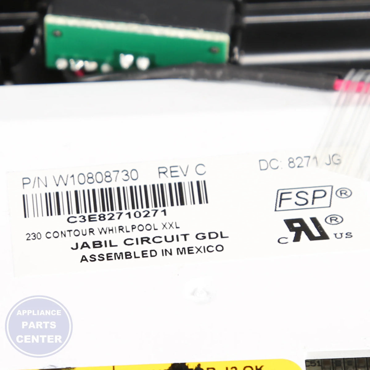 Whirlpool CNTRL-ELEC W10852669 - Installation in specific model showing mounting points