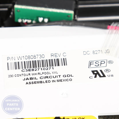 Whirlpool CNTRL-ELEC W10852669 - Installation in specific model showing mounting points