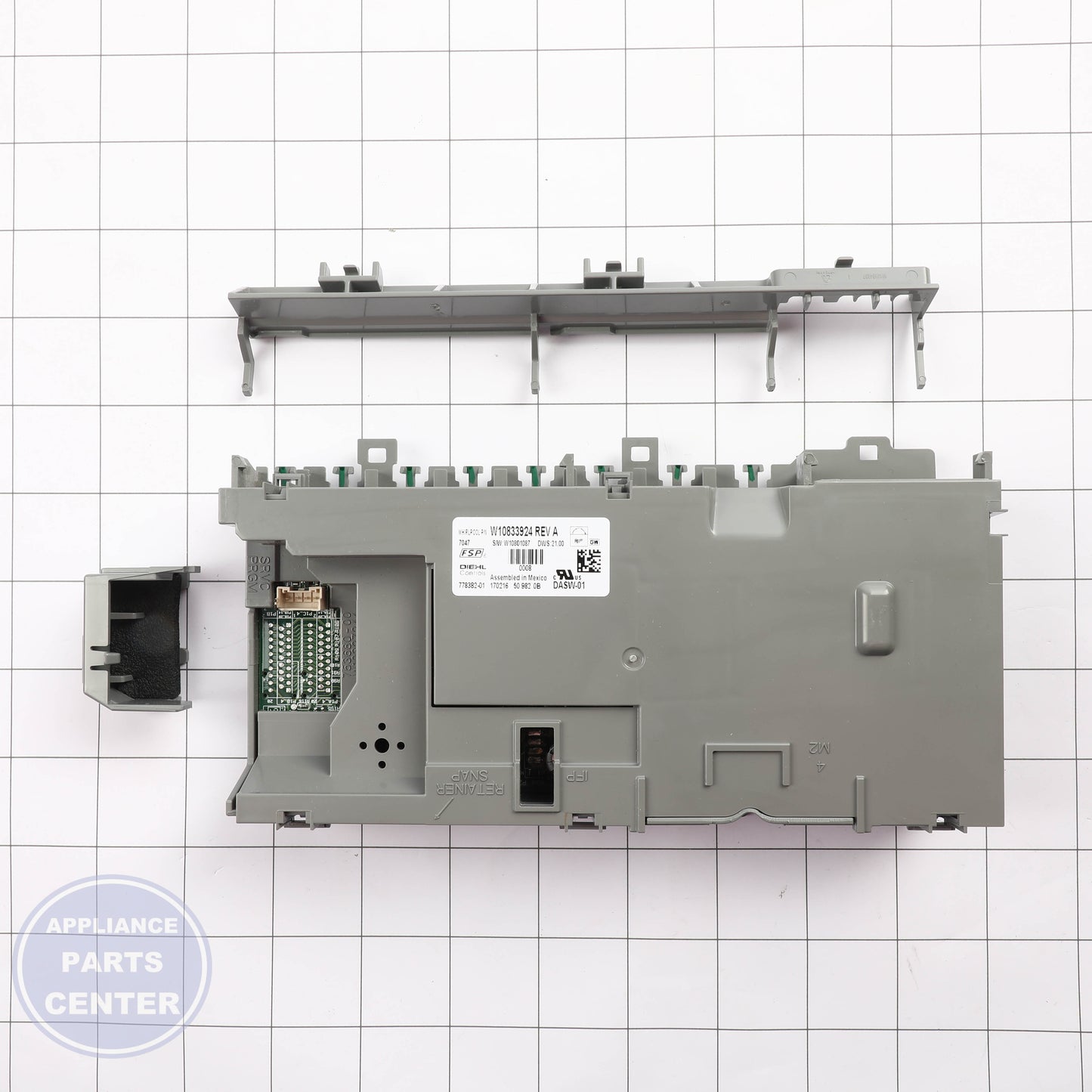 CNTRL-ELEC W10854218 - Side view with compatibility information